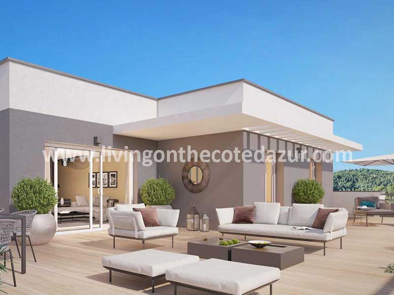 Voor de slimme koper; penthouse in centrum Mougins met enorm terras Voor de slimme koper; penthouse in centrum Mougins met enorm terras